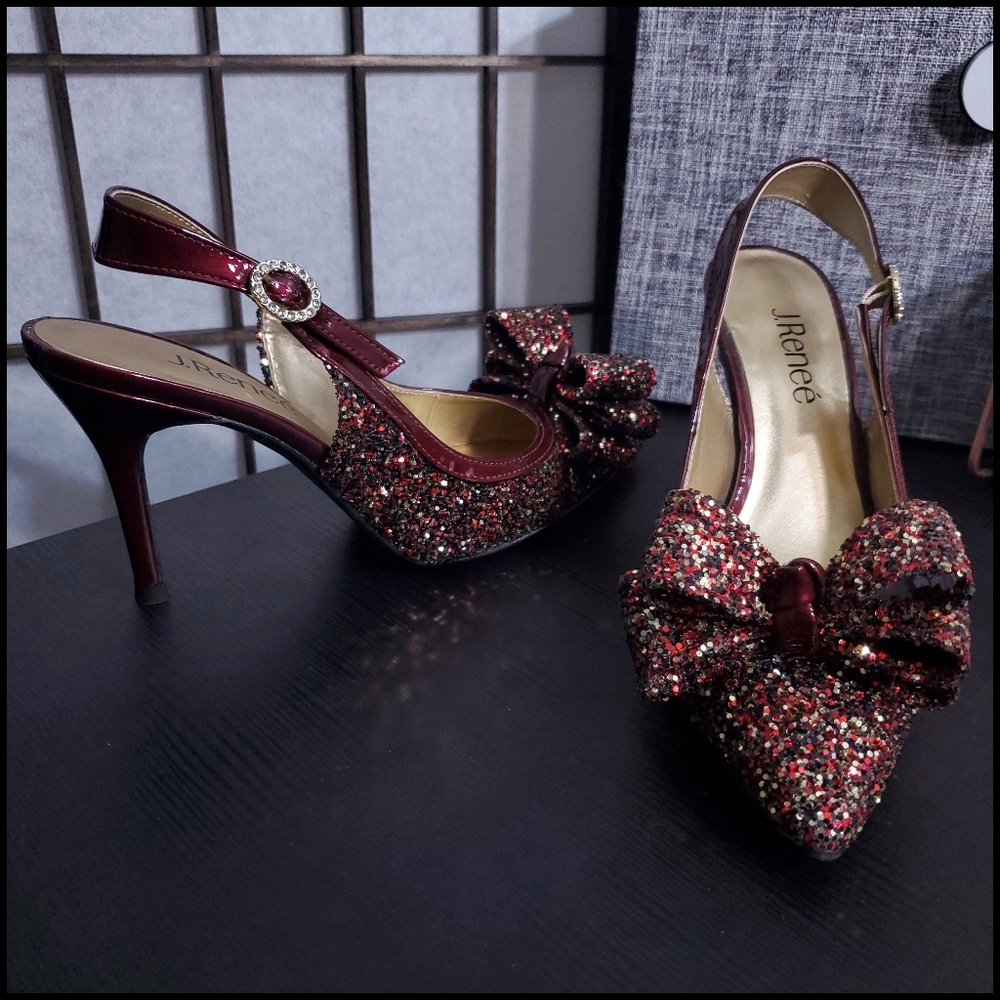 J. Reneé - Glitter slingbacks
